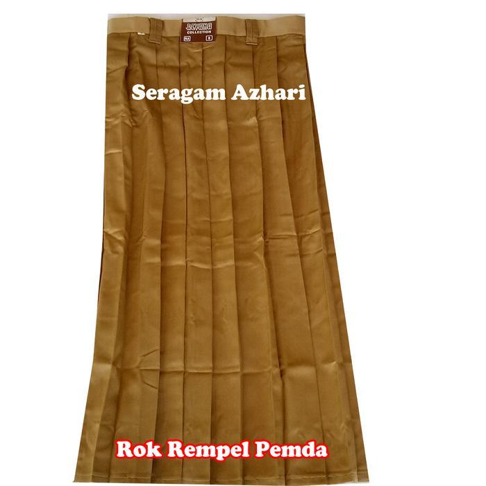 New- Rok Rempel Panjang Krem PEMDA-Seragam PEMDA-Rok SMP SMA warna Krem