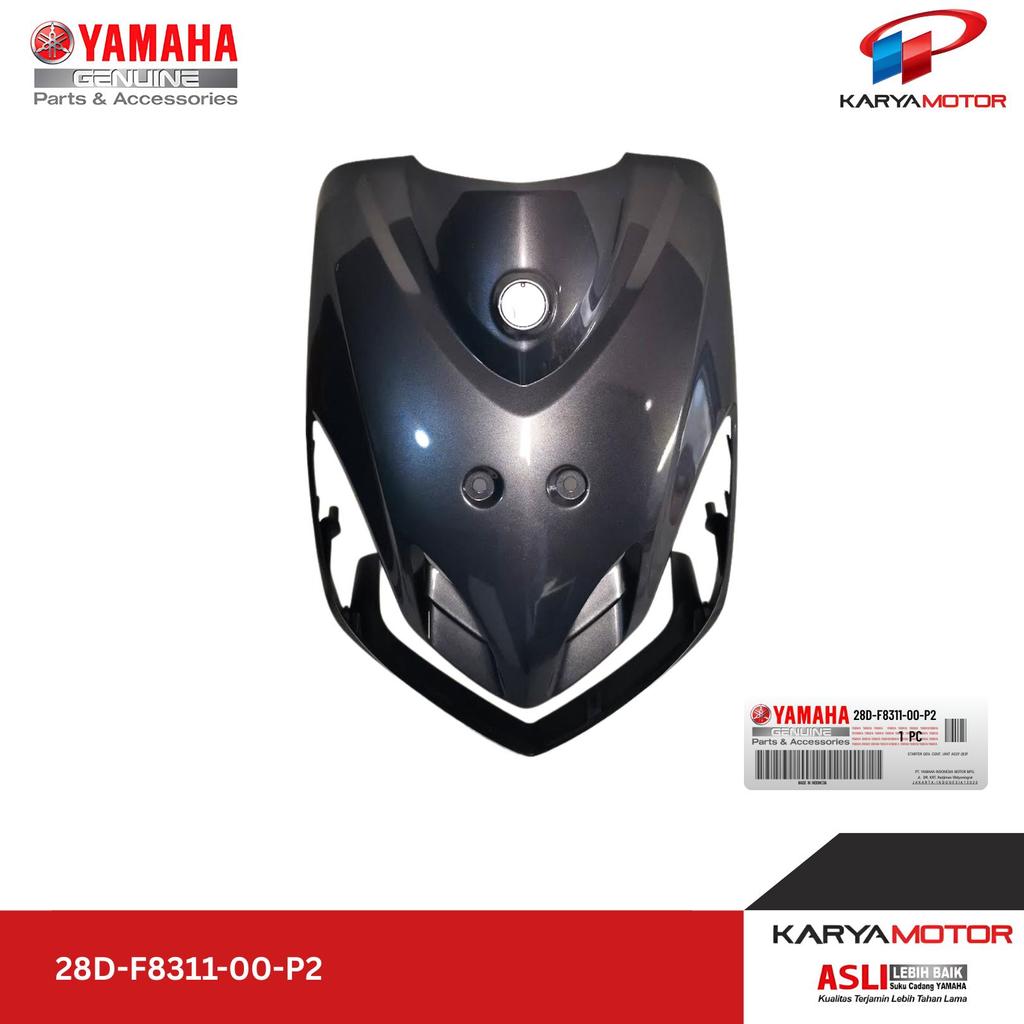 Cover Tameng Panel Depan Dudukan Plat Nomor Abu-abu Tua LEG SHIELD 1 (DBNM8 2008) 28D1 Yamaha Mio Sm