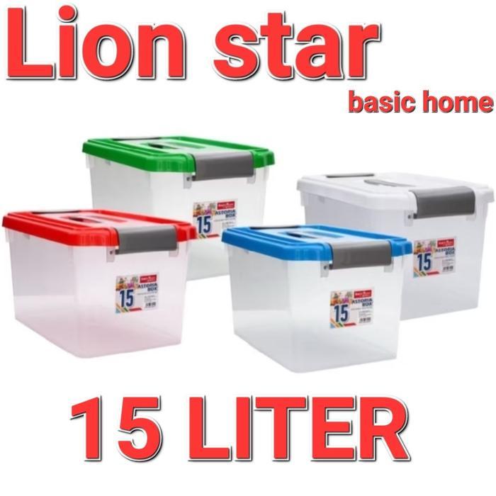 Murah Container Box Lion Star Basic Home 15 Ltr/Box Plastik Lion Star Basic Home/Kotak Box Lion