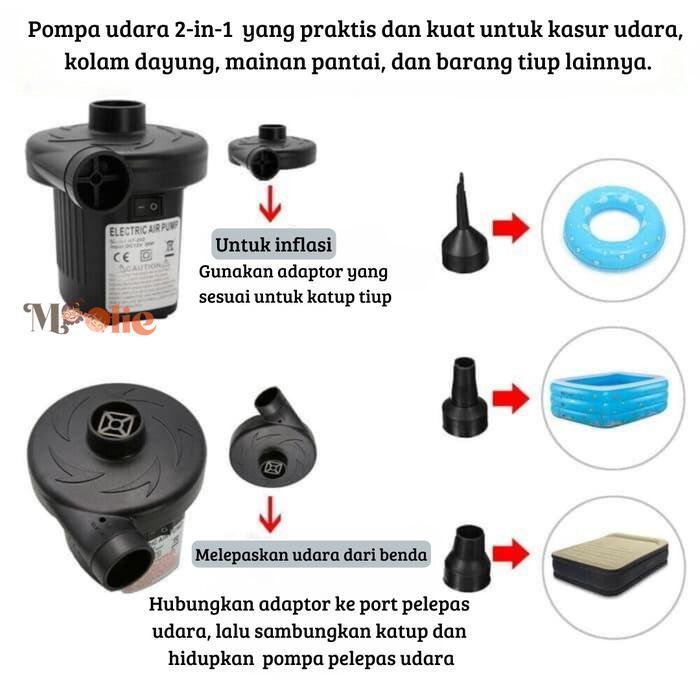 Pompa Angin Listrik / Pompa Angin Elektrik / Pompa Kasur Angin / Pompa Angin Tangan