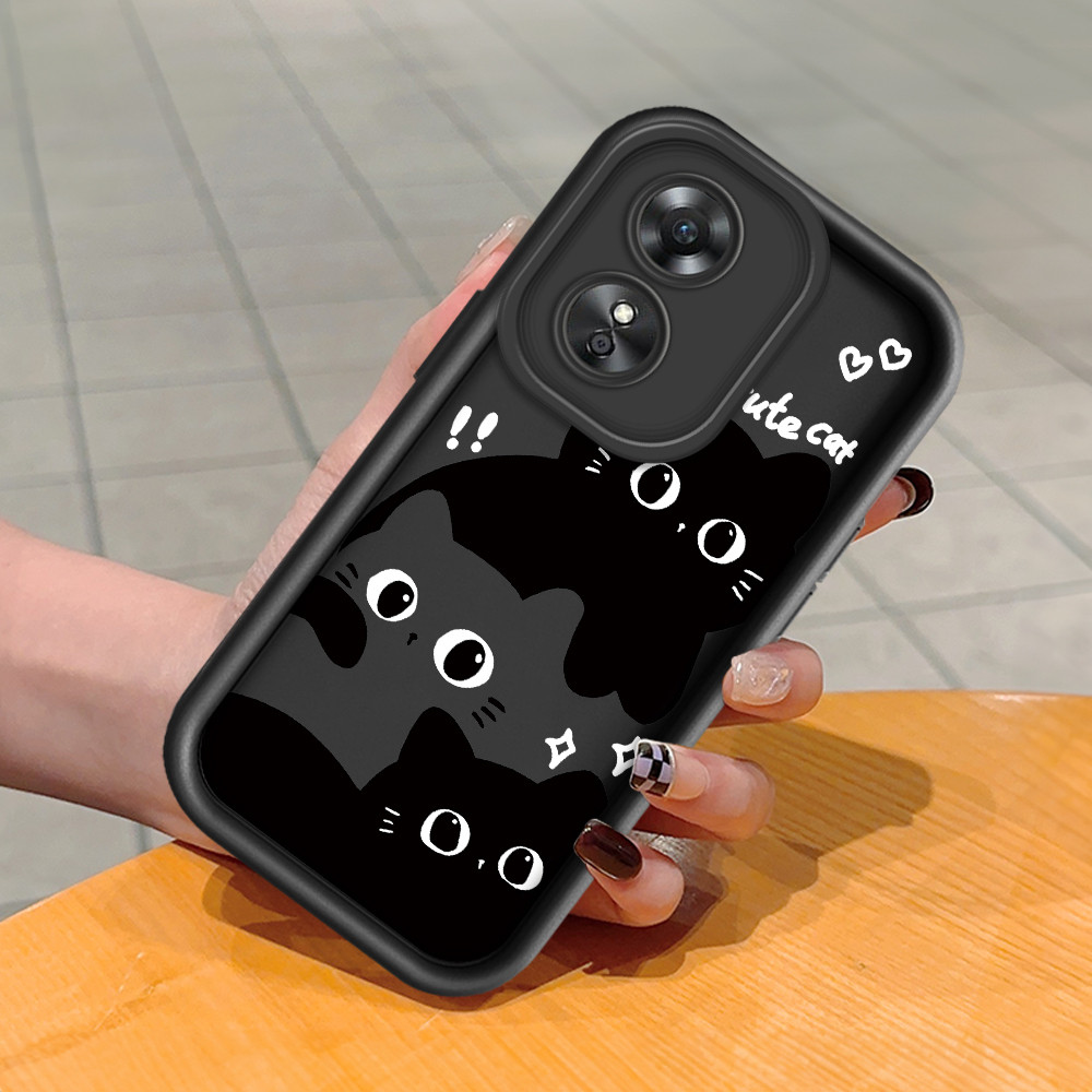 Casing Hp Untuk For OPPO A17 A17K Softcase Mode Cute Cat 2761 Soft Cesing Imut Kesing Kartun Phone C