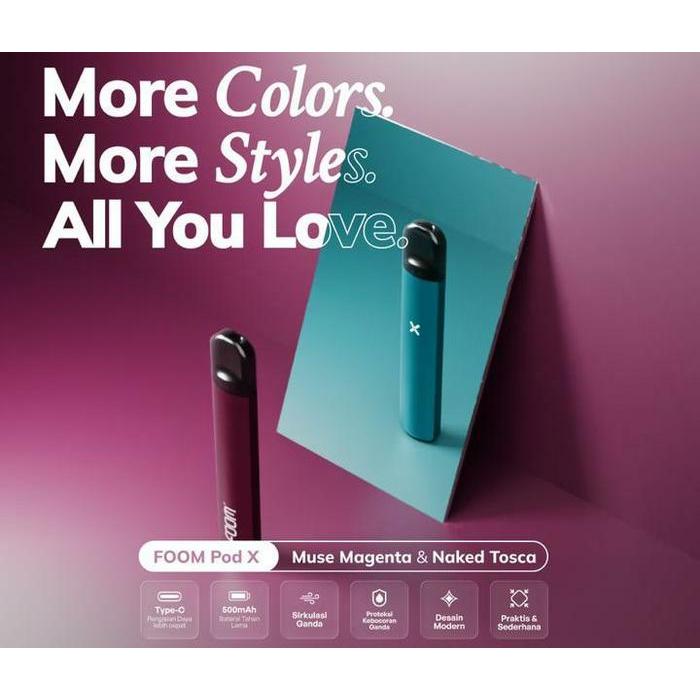 FOOM POD X POD KIT BUNDLING 15ML MUSE MAGENTA & NAKED TOSCA BY FOOM LAB
