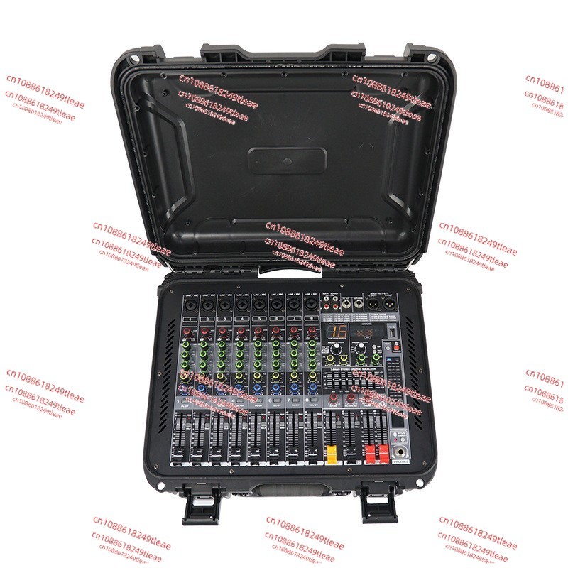 8 Channel Sound Audio Mixer Handheld Box Dj Mixing Console With Power Amplifier Bluetooth Usb