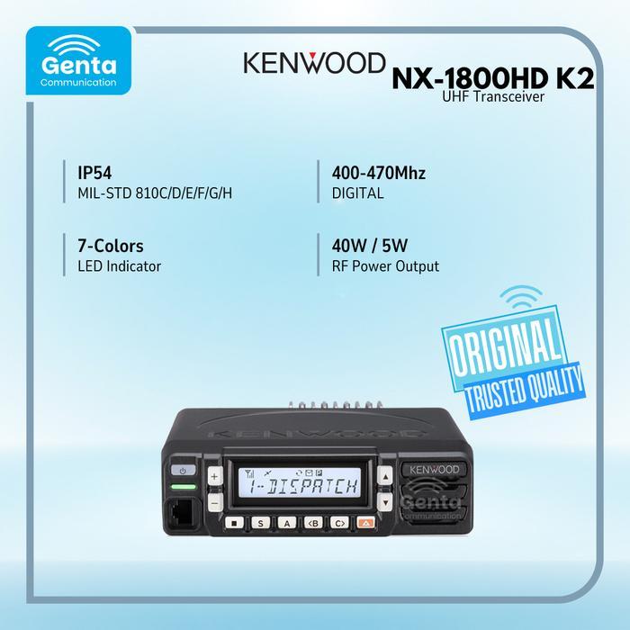 Radio Rig Kenwood Nx1800H / Radio Rig Kenwood Nx1800 / Nx-1800H Nx 1800 Uhf 400-470Mhz Garansi Baru