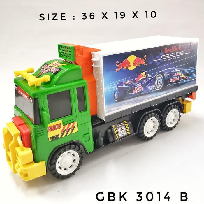 Hot Wheels - Mainan Truk Box Kontainer Muatan - Truk Sponsor Balap