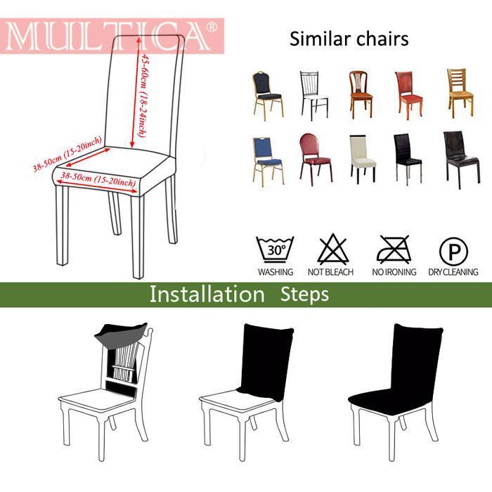 Multica Sarung Kursi Nordik Sarung Kain Kursi Bangku Makan Cover Chair Elastic Sarung Kursi Makan