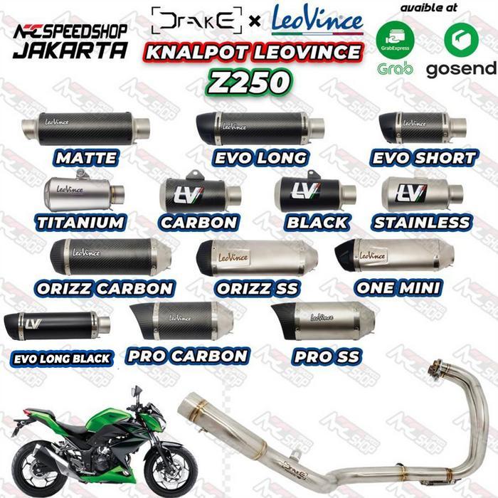 Knalpot Leovince Gp Corsa Evo Short Ninja250fi/ Z250 Slip On