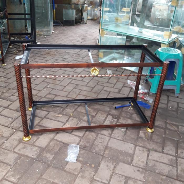 rak aquarium 100x40cm besi ulir elegan dan kokoh