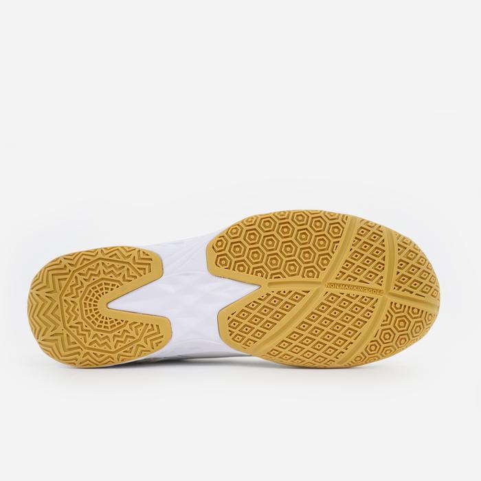 Khusus Grab Flypower Losari 06 Sepatu Badminton Pria Wanita White Black Gold Ringan, Anti Slip,