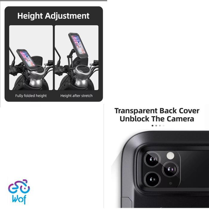 ROCKBROS HL-69 HOLDER PHONE SEPEDA MOTOR CASE FULL TOUCH WATERPROOF