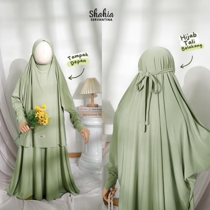 ASLI Shahia Servantina - Shafa Set FK Gamis Anak Perempuan Baju Muslim Panjang Dress Syari Cewek