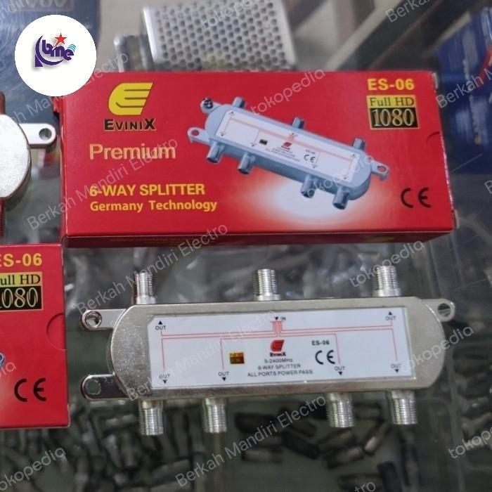 New Splitter Skyview 6 Way Splitter Evinix 6 Way Splitter Tv Digital 6Way
