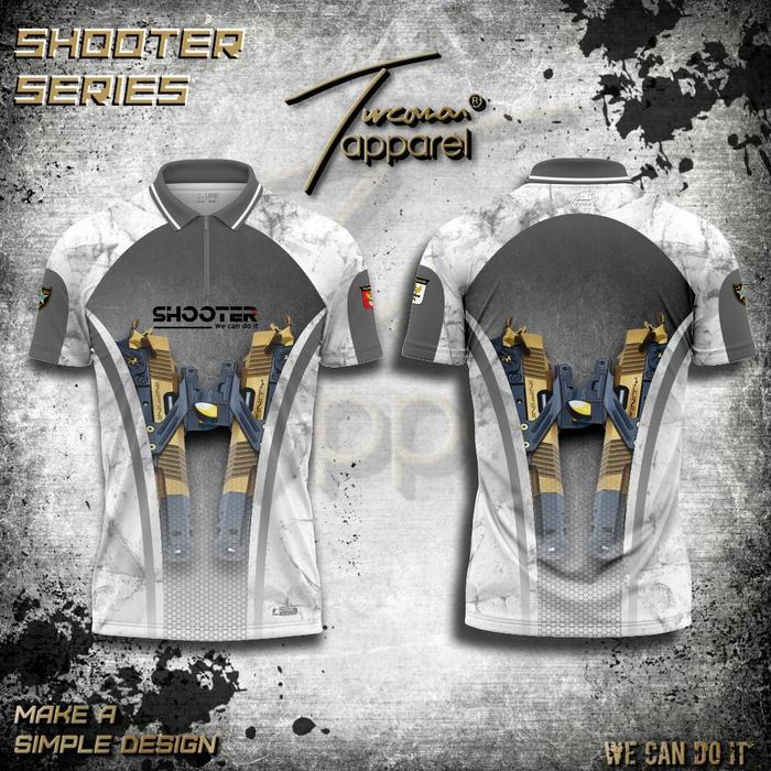 Kaos Shooter Tactical Premium Lengan Pendek / Baju Shooting Sport Army Training Olahraga Pria Wanita