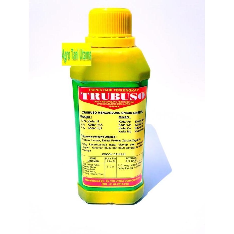 PUPUK CAIR TERLENGKAP TRUBUSO 1 LITER MEMPERCEPAT PERTUMBUHAN TANAMAN