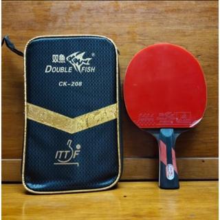 Bat Bet Pingpong Tenis Meja Double Fish Ck-208 Original + Cover
