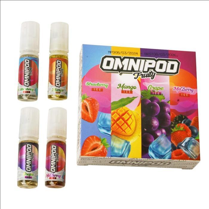 OMNIPOD FRUITY 4IN1 X 15ML STRAWBERRY MANGO GRAPE MIX BERRY
