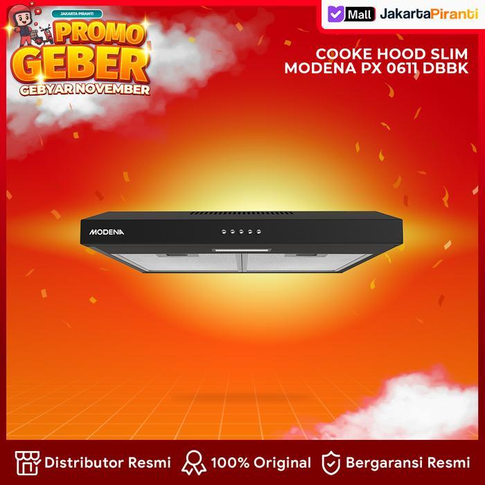 Modena Alat Penghisap Penyedot Asap Kompor Dapur Cooker Hood Slim PX 0711 DBBK 70cm Hitam LED Lampu