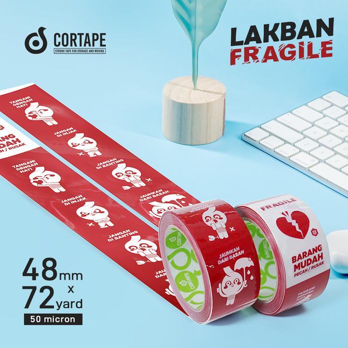 News LAKBAN RED FRAGILE MASCOT ISOLASI - SELOTIP MERAH KARAKTER LUCU