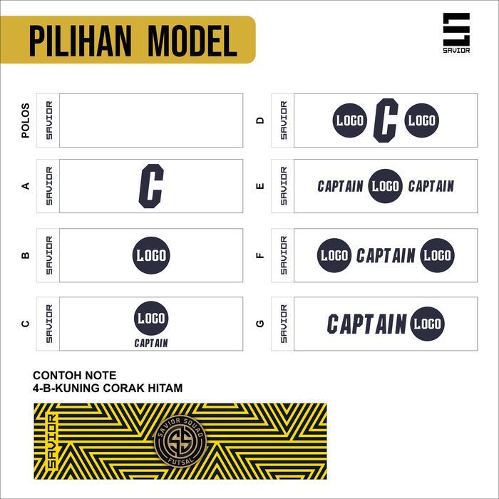 Savior Custom Ban Kapten Sepak Bola Futsal Captain Armband