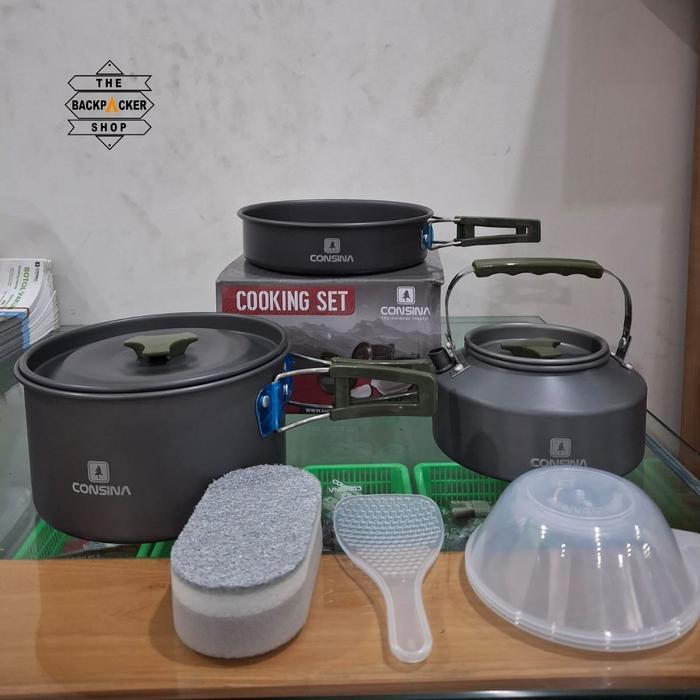 Consina Cooking set DS 308 panci masak kemping