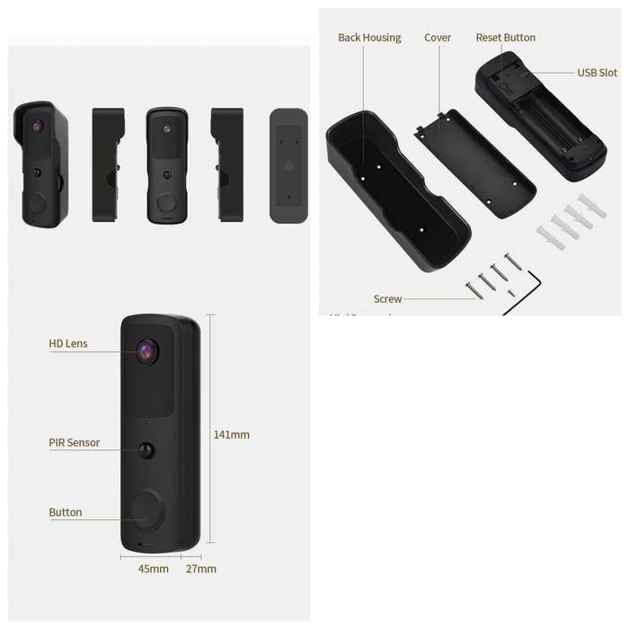 nt2iv- Smart Video Tuya Doorbell Door Bell Tuya Pintar Wifi Home Kamera