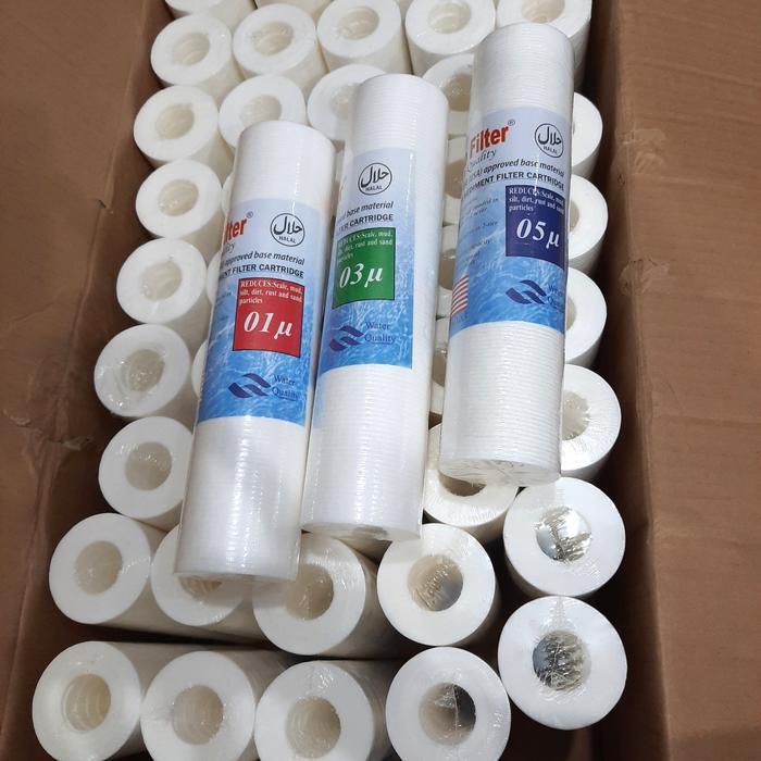 Saringan air minum busa filter 10inch 01 03 05 micron