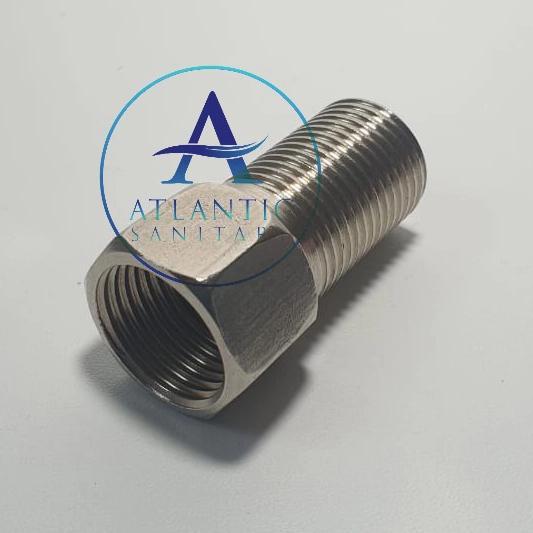 sok sambung drat luar dalam / sok drat panjang stainless