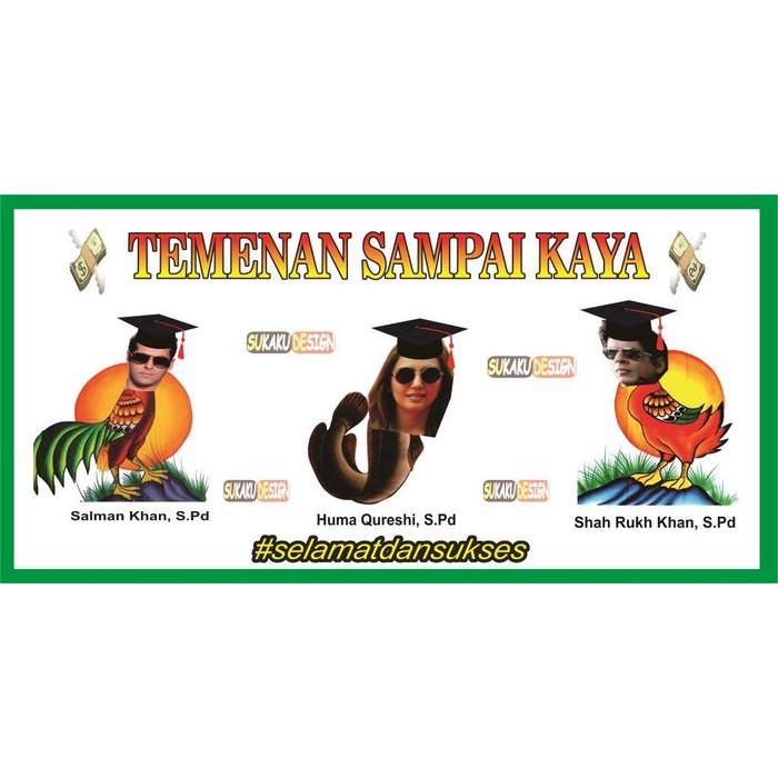 Banner Lucu / Wisuda / Ulang Tahun / Sidang Design Pecel Lele