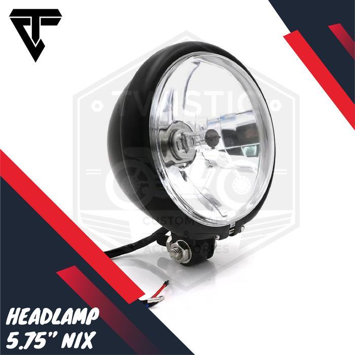 Headlamp Lampu Depan Nix Motor Custom Universal Chopper Bobber