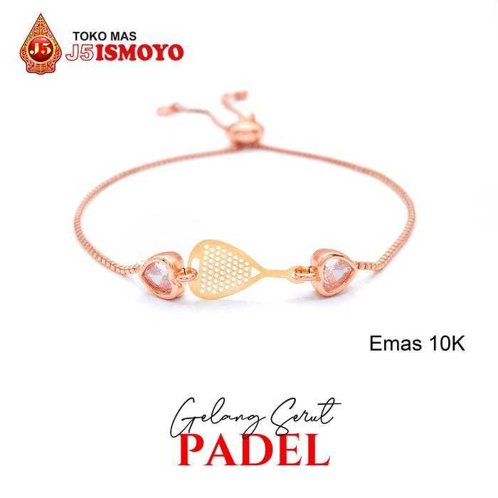 Gelang Tali Serut Kombinasi Emas Mas Asli Padel J5 Ismoyo