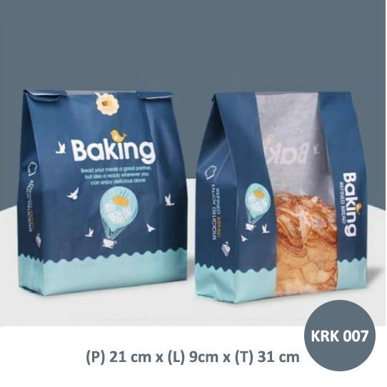 Packaging Roti Kertas KRK007/ Kemasan Kertas Roti/ Roti Tawar Promo Premium