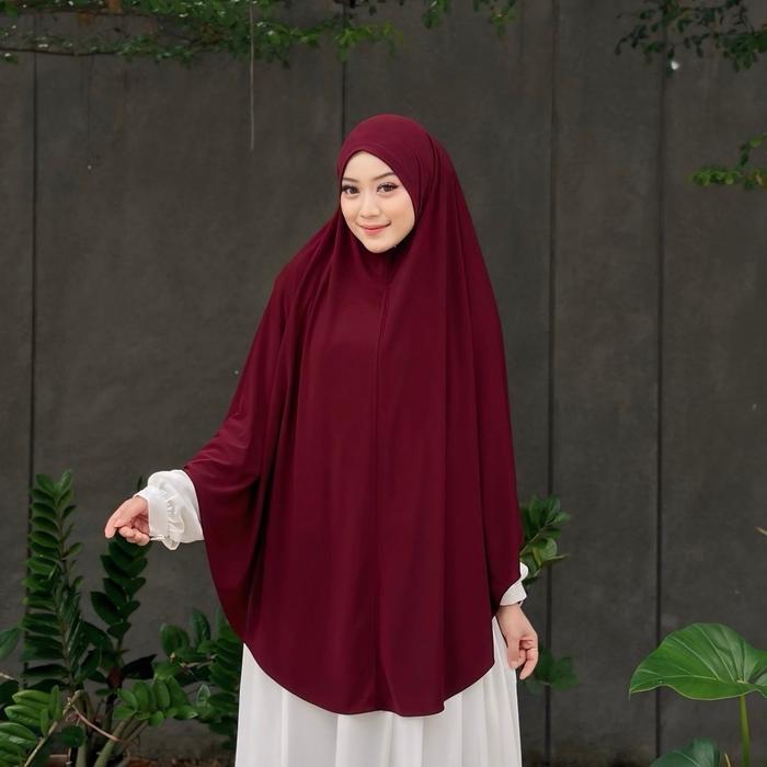 New- Khimar Nadine XXL Jersey Hyget Ekonomis Hijab Instan Non Pad Jilbab Jumbo Non Pad Kerudung