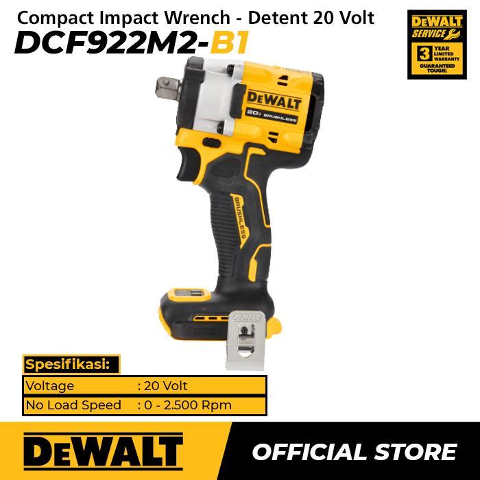 Dewalt Compact Impact Wrench / Kunci Impact Baterai 18/20 V DCF922M2