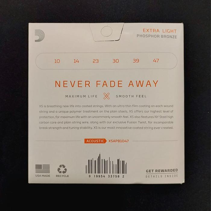 D'ADDARIO SENAR GITAR AKUSTIK / ACOUSTIC STRING COATED XS