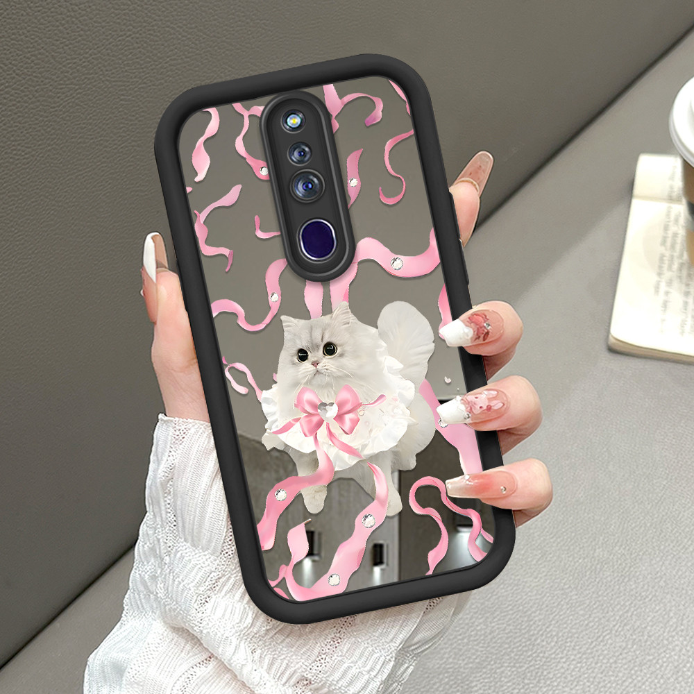 Casing Hp Untuk OPPO F11 Pro Cermin Softcase Case Phone Kesing Mode Kucing 8507 JZ