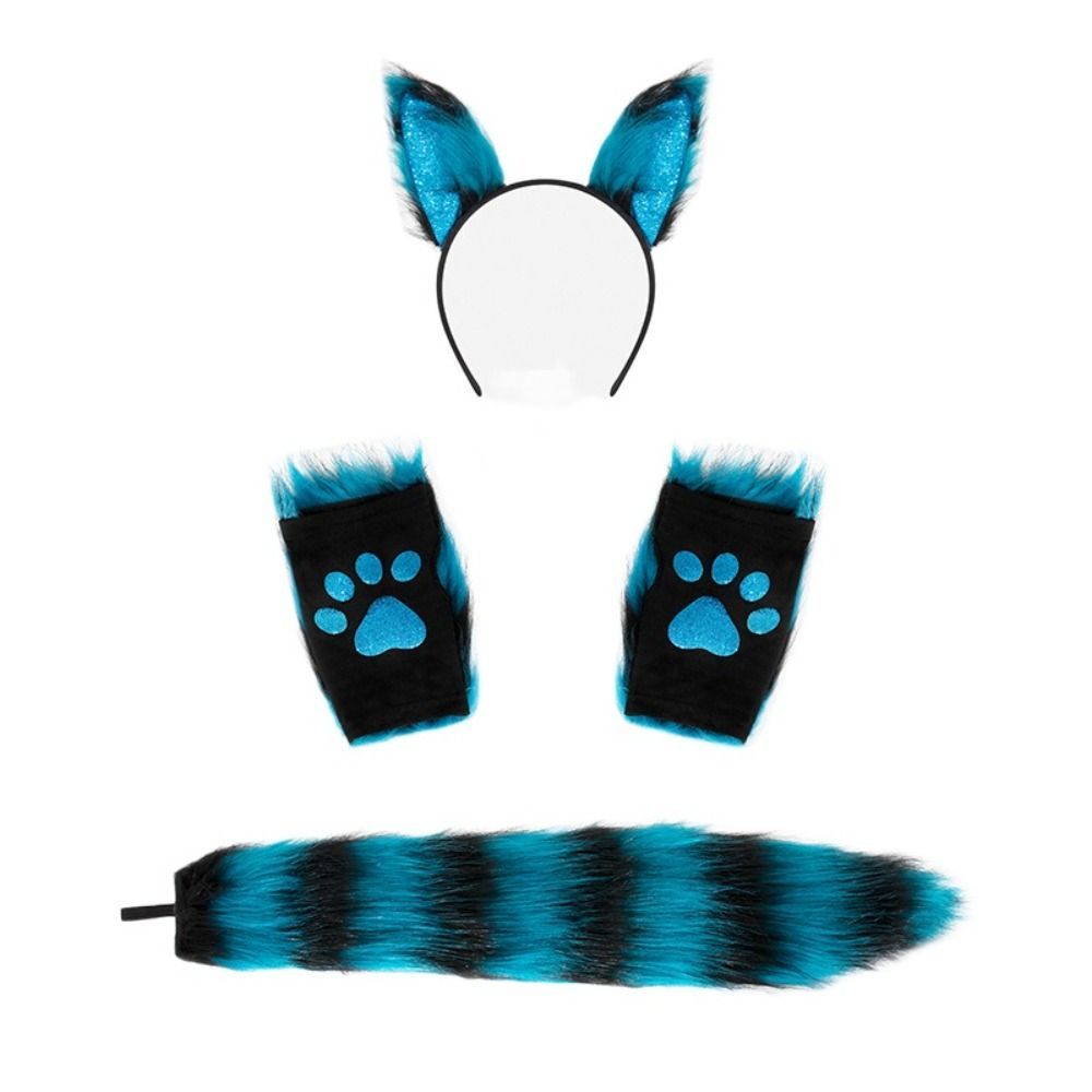 Cat Woman Cat Ears Headband Set Jk Cosplay Headwear Cat Paw Gloves Anime Exhibition Accessories