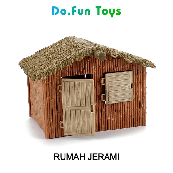 Mainan Miniatur Diorama Rumah Jerami / Gubuk Jerami / Rumah Panggung / Rumah Petani