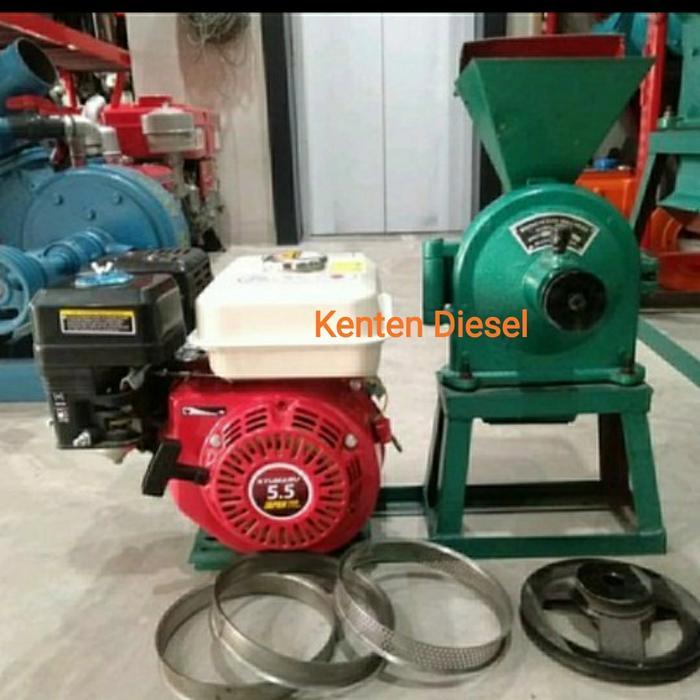 Mesin Gilingan giling tepung kopi jagung bumbu FFC 15 + mesin bensin - KOMPLIT