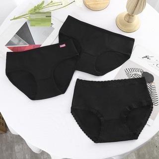 CD Wanita Dewasa Ukuran Besar Celana dalam Jumbo Nyaman DiPakai Motif Hitam XXXL CD Katun C037 Pure