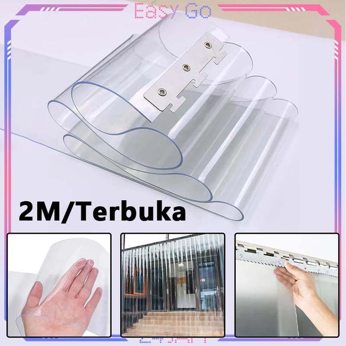 FMLY- 2Meter Tirai Plastik Transparan Tirai Pvc Strip Curtain 20Cm Tirai Plastik Bening