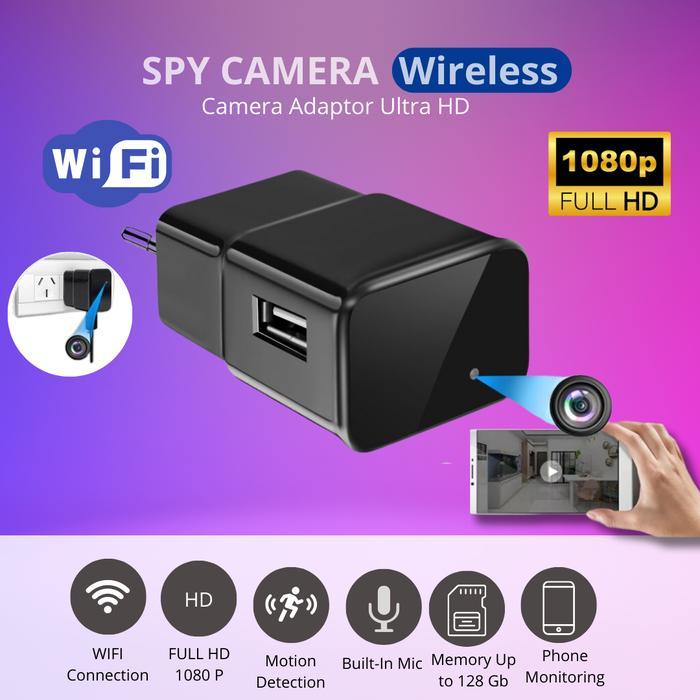 scurt- Teknobi Kamera Cctv Mini Adaptor Wifi Smart Kamera Kecil Mini Adapter Charger 5V 2A