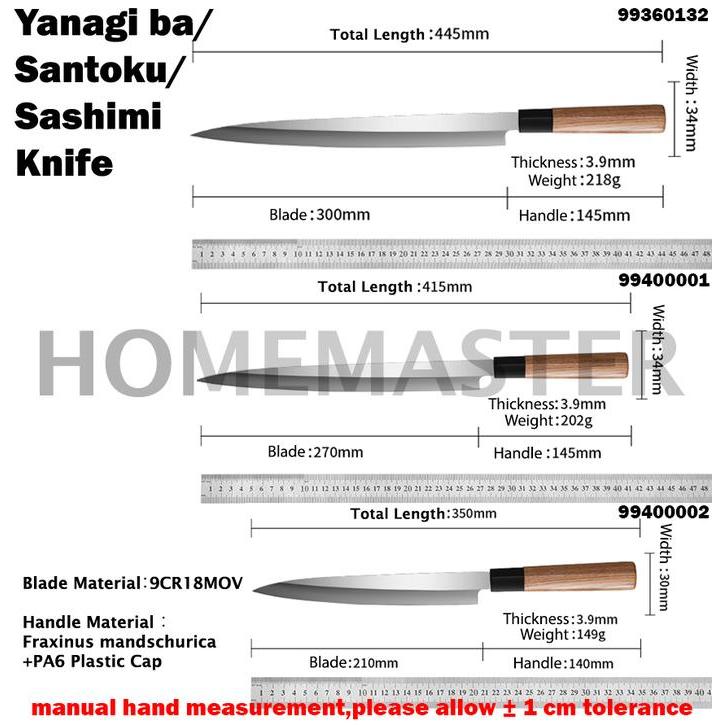 Homemaster Premium Yanagiba/Deba Sashimi/Sushi/Fish/Ikan Knife/Pisau 9940000