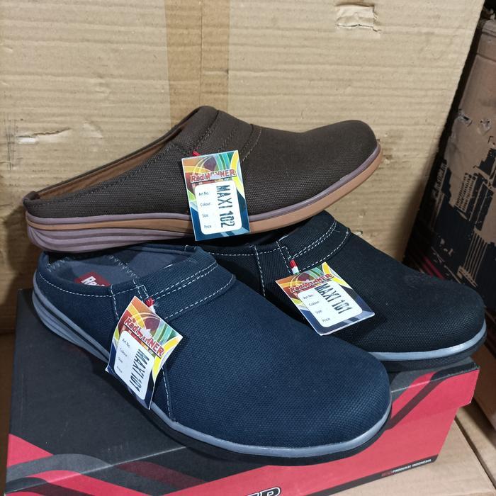 TERMURAH sepatu sandal slop pria Red Winner original bahan Levis kanvas