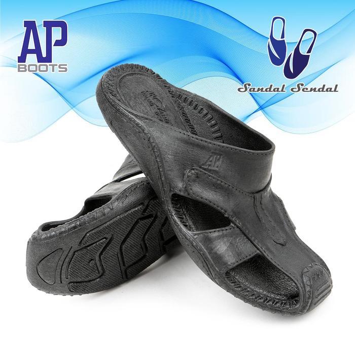 TERMURAH Ap Boots 1001 HITAM - Sandal Selop