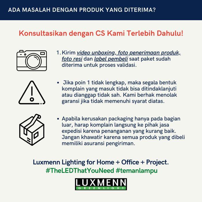 siy4- Lampu Bohlam Luxmenn Led, 10 Watt, Seri B70H, Putih & Kuning