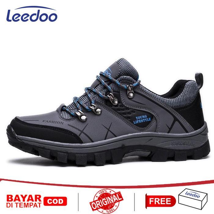 Leedoo Sepatu Hiking / Sepatu Gunung Sepatu Outdoor Pria Antiselip Mh202