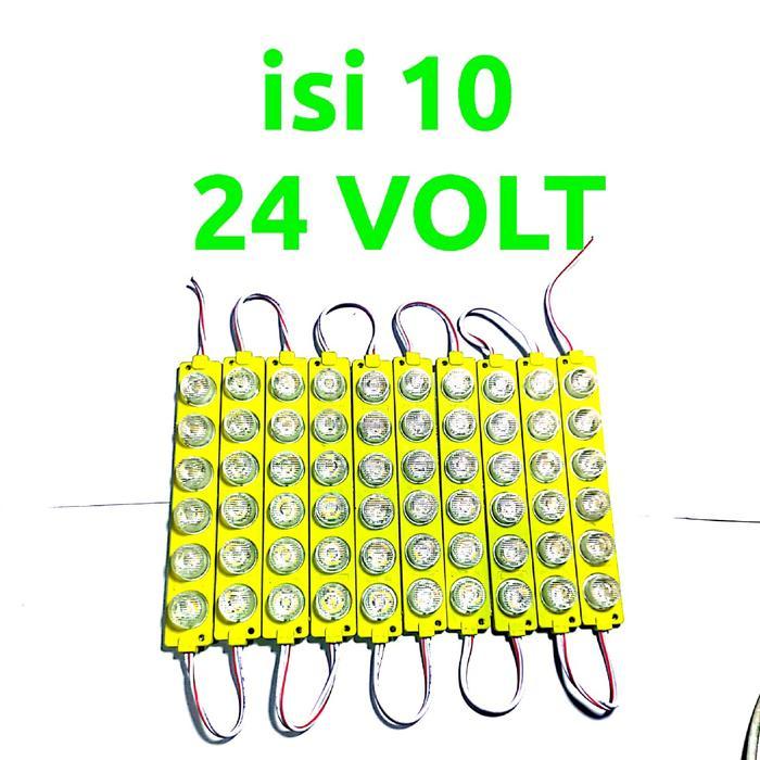 isi 10 pcs LED 6 mata 24 volt Lampu LED 6 mata 24 volt Truk