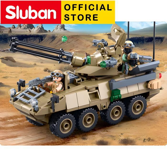 Mainan Brick Sluban Tank Tentara Army Oef Stryker B1258