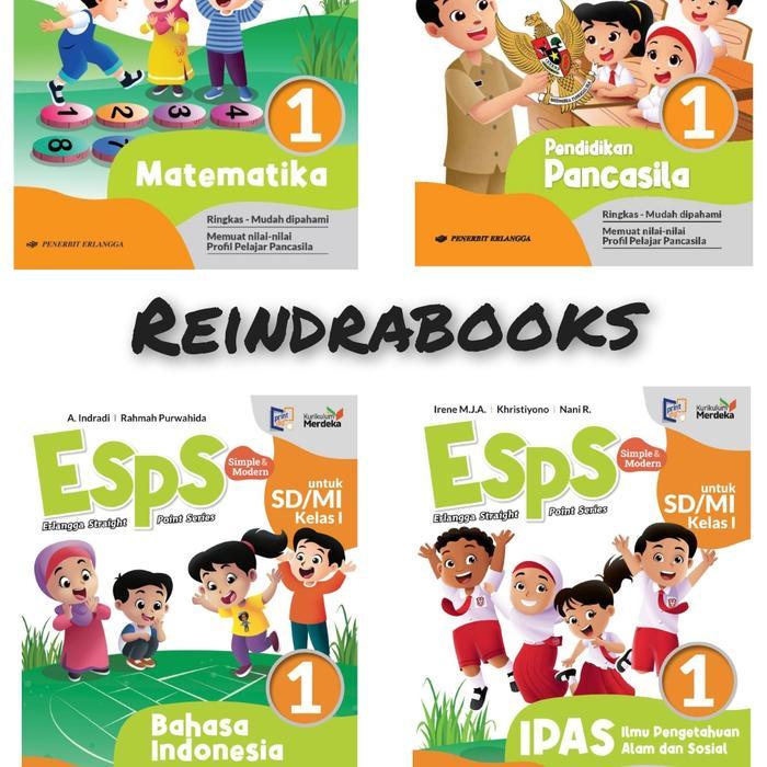 Buku Esps IPAS,B.indo,matematika,ppkn SD kelas 1 kurikulum merdeka