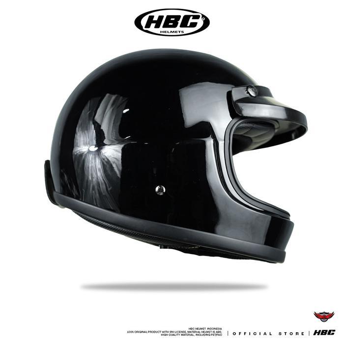 Helm Hbc Kuno Retro Solid Helm Retro Full Face Sni